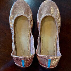 Tieks Ballet Flats Size 8 Rose Gold Glam